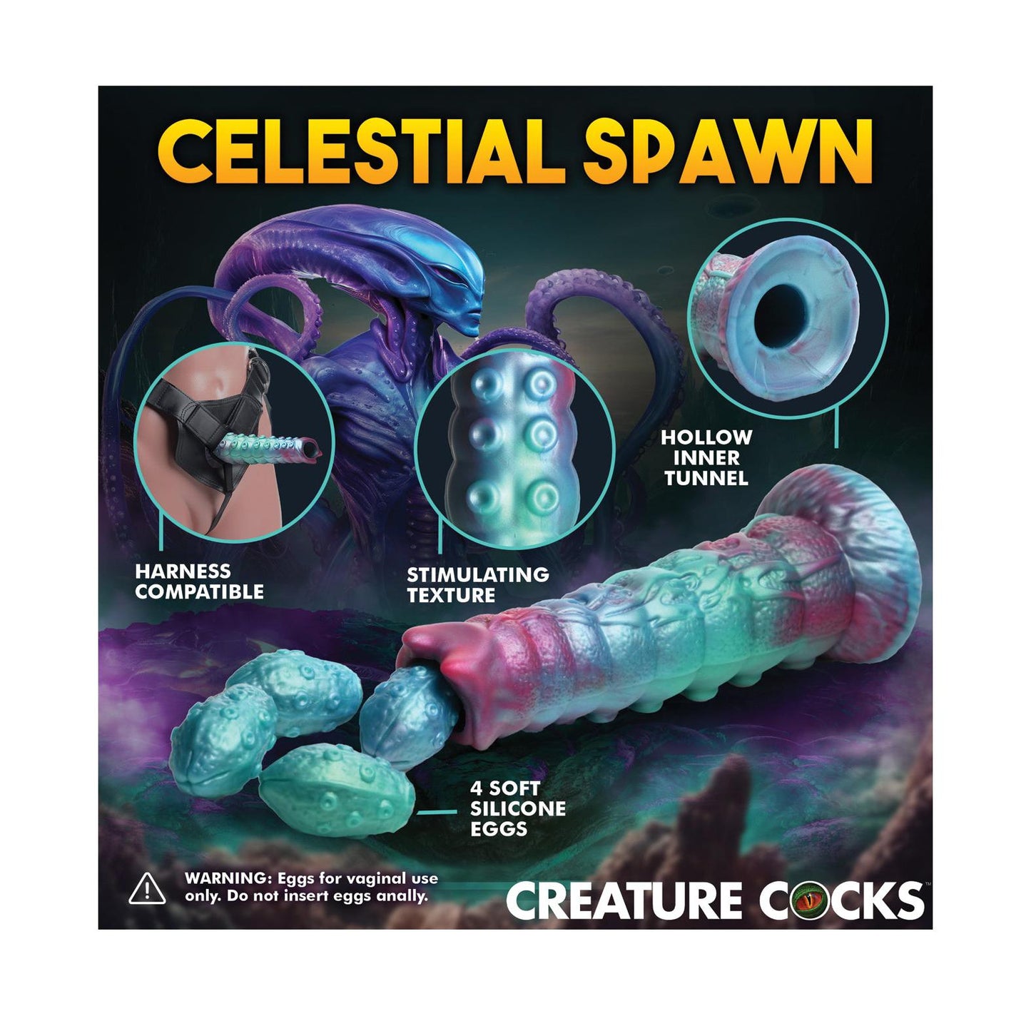 Creature Cocks Galactic Breeder Ovipositor Silicone Dildo