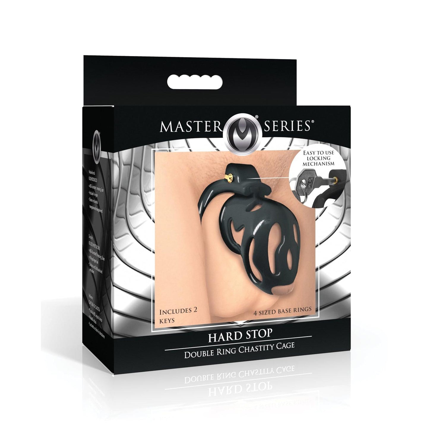 Master Series Hard Stop Double Ring Chastity Cage