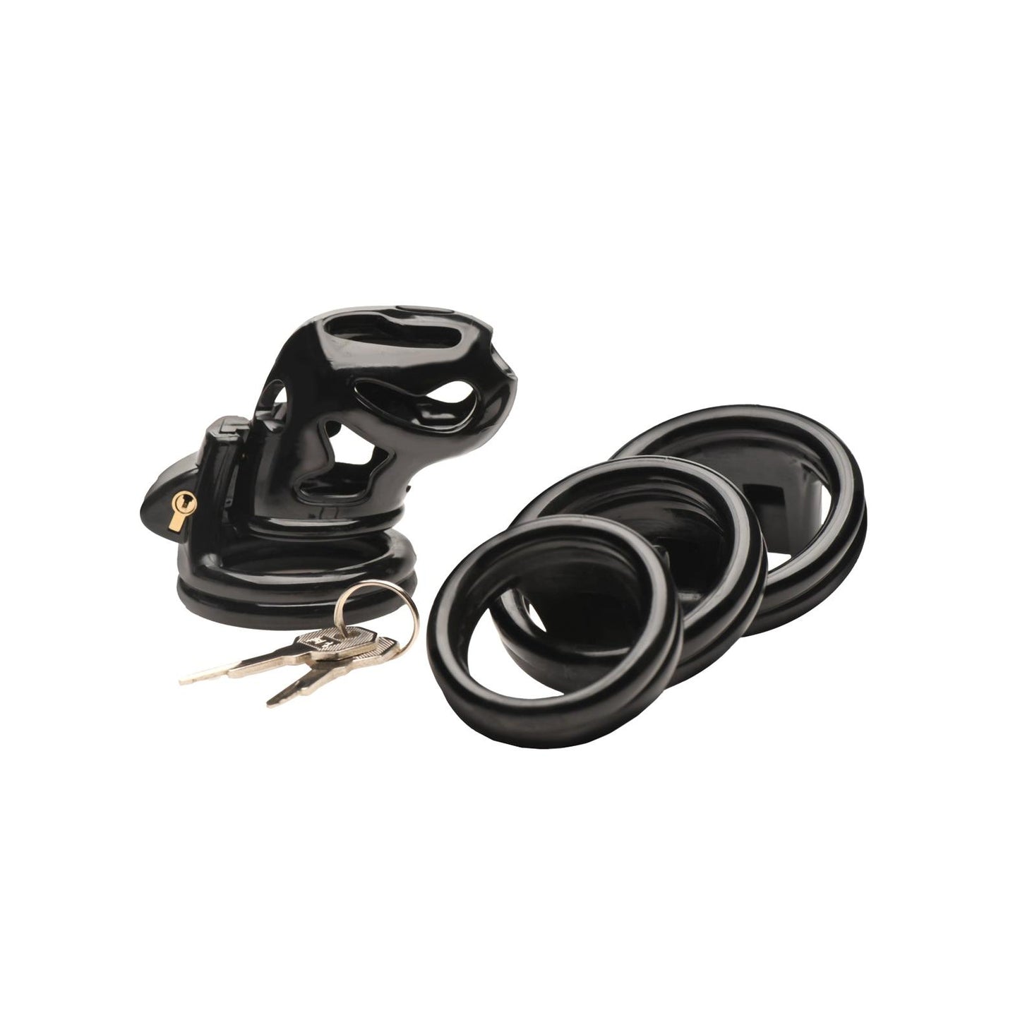 Master Series Hard Stop Double Ring Chastity Cage