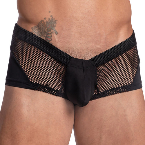 Someone wearing Good Devils Boxer Almost Naked reveals a hip tattoo. Its Minimal Coverage design offers an intriguing glimpse, while the Breathable Fabric guarantees comfort and allure at the same time.