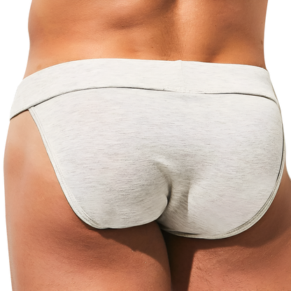 Close-up of a person wearing Intymen Fresh Bikini by Intymen, highlighting the premium fabric blend and fit from the back, showcasing its texture on the body.