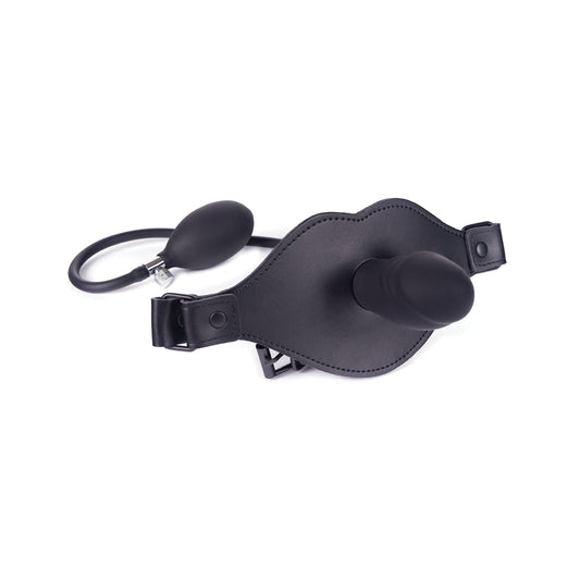 The Spartacus Inflatable Dildo Gag with Hand Pump is an ideal fetish gear addition. Its inflatable bulb allows for precise size adjustment, and the adjustable straps ensure a secure fit.