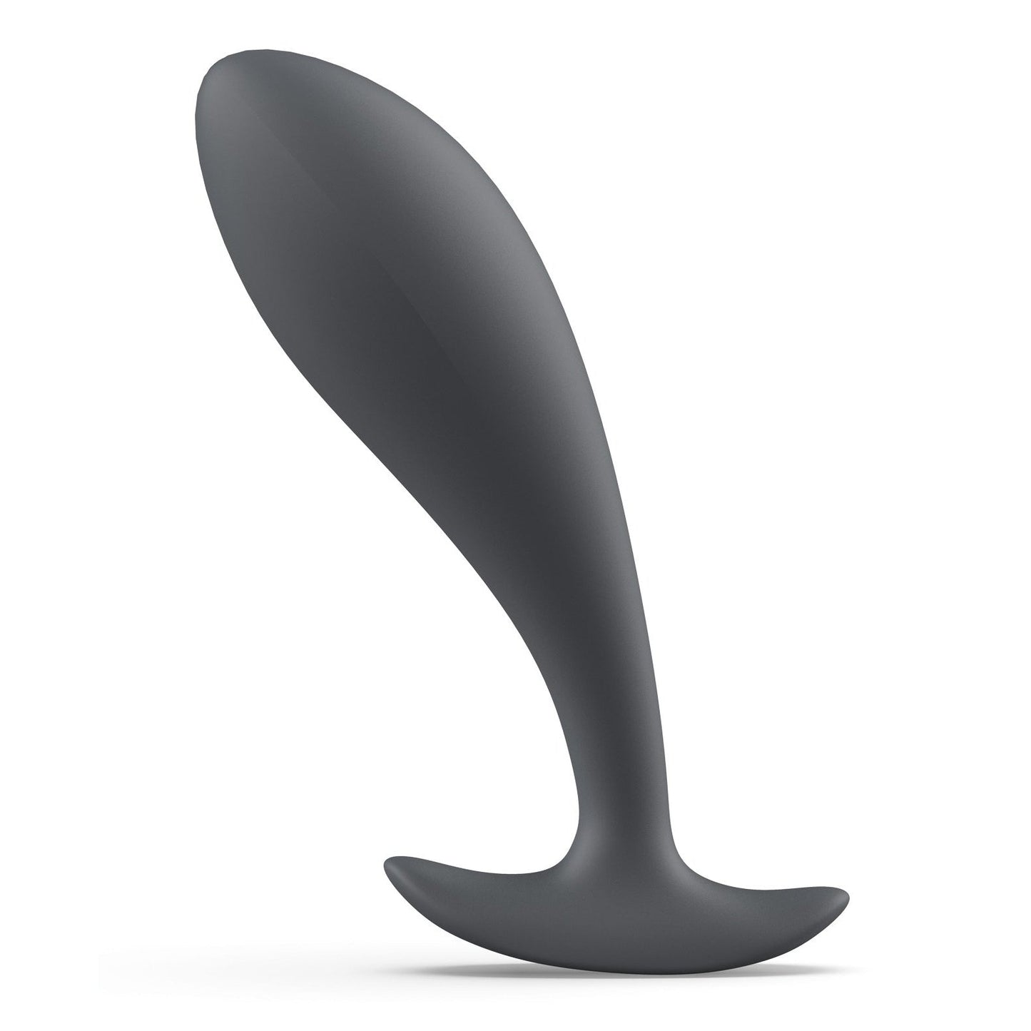 The Bfilled Basic Plug by Bfilled is a black anal plug made of soft silicone, featuring a smooth, ergonomic design with a tapered head for easy entry and a flared base for added comfort and safety.