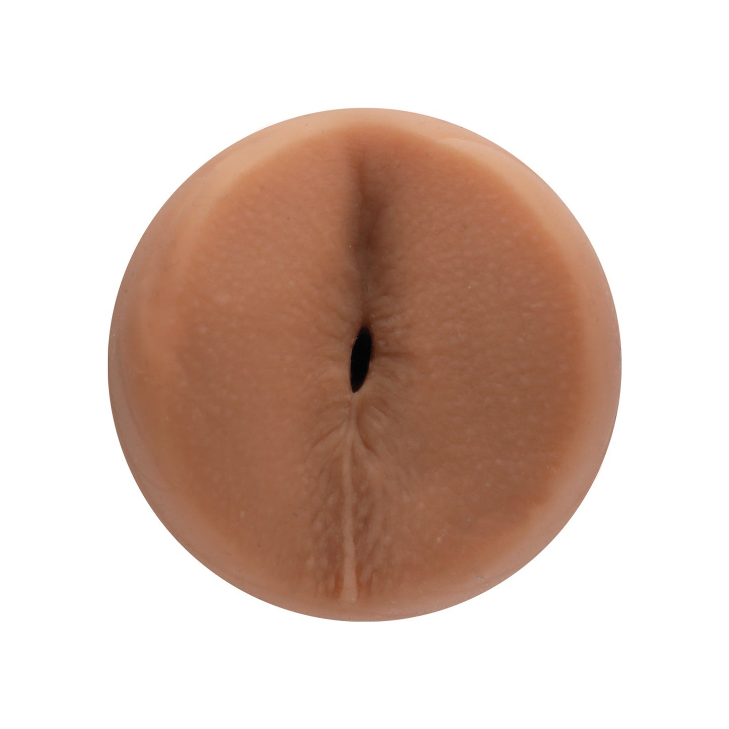 The Man Squeeze ULTRASKYN Ass Stroker - Chad White by Doc Johnson offers a discreet design with a round, skin-toned, and textured surface. Its symmetrical central line adds allure, making it ideal for those seeking the ultimate man squeeze experience.