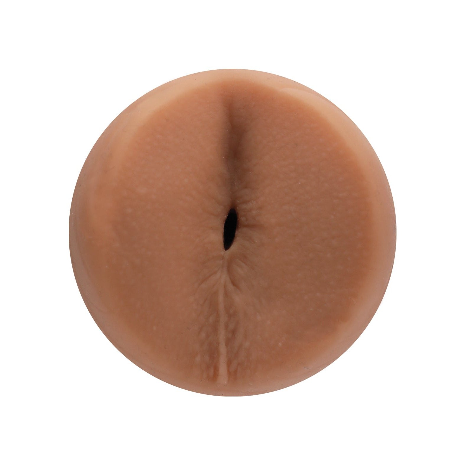 The Man Squeeze ULTRASKYN Ass Stroker - Chad White by Doc Johnson offers a discreet design with a round, skin-toned, and textured surface. Its symmetrical central line adds allure, making it ideal for those seeking the ultimate man squeeze experience.