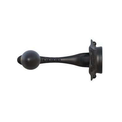 The Fantasy C-Ringz Rock Hard Ass-Gasm Vibrating Ring from Fantasy C-Ringz features a black handle with a round base, an intricately designed hypoallergenic silicone grip, a rounded bulbous end, and raised dots on the shaft.