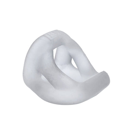 Introducing the Hunky Junk Slingshot 3 Ring Teardrop, a translucent, ergonomically shaped silicone arch support with a teardrop base by Hunky Junk. Designed to relieve pressure and improve comfort in shoes, its smooth surface and light gray color offer discreet support and style.