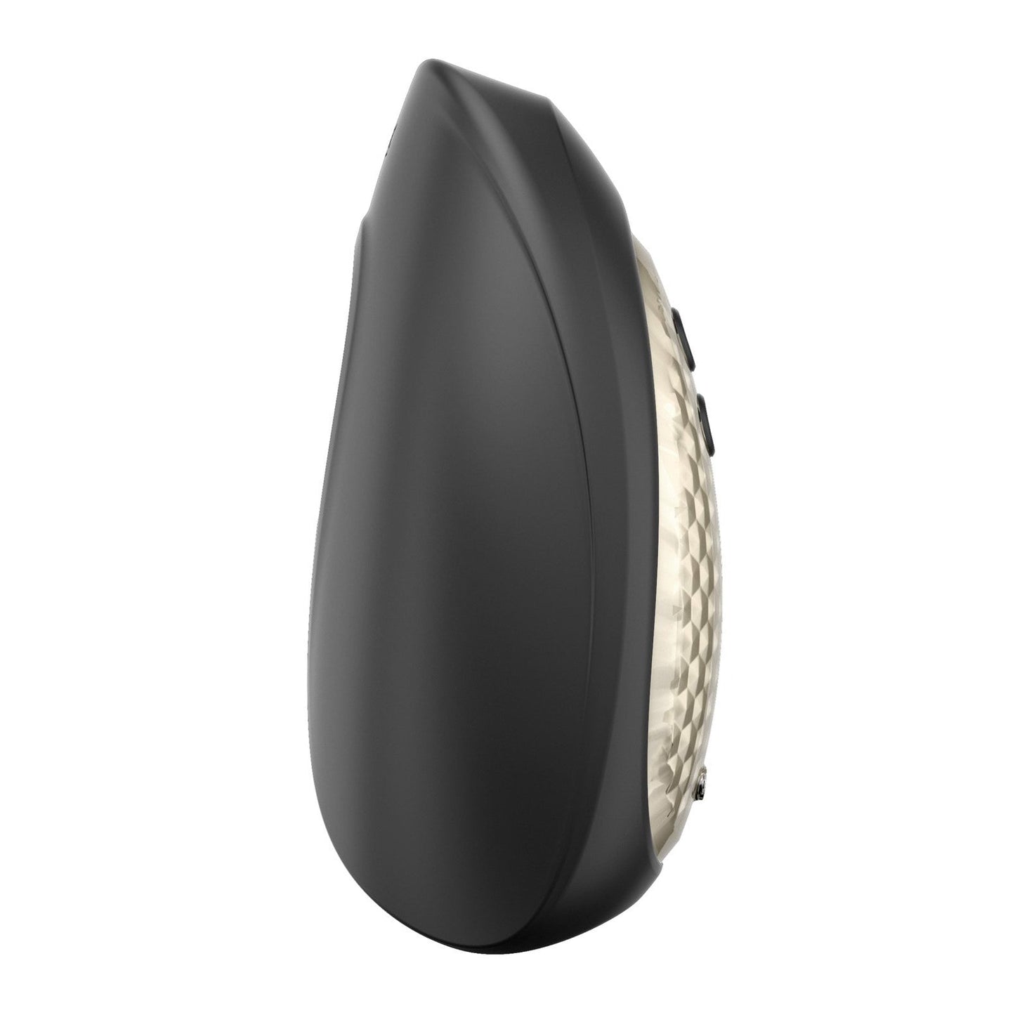 The Man Wand Heat and Vibration Pulsion by Man Wand features a sleek, black ergonomic design with a textured grip area. Its sculpted, curved shape ensures comfortable handling, showcasing the same thoughtful design found in advanced computer mice.