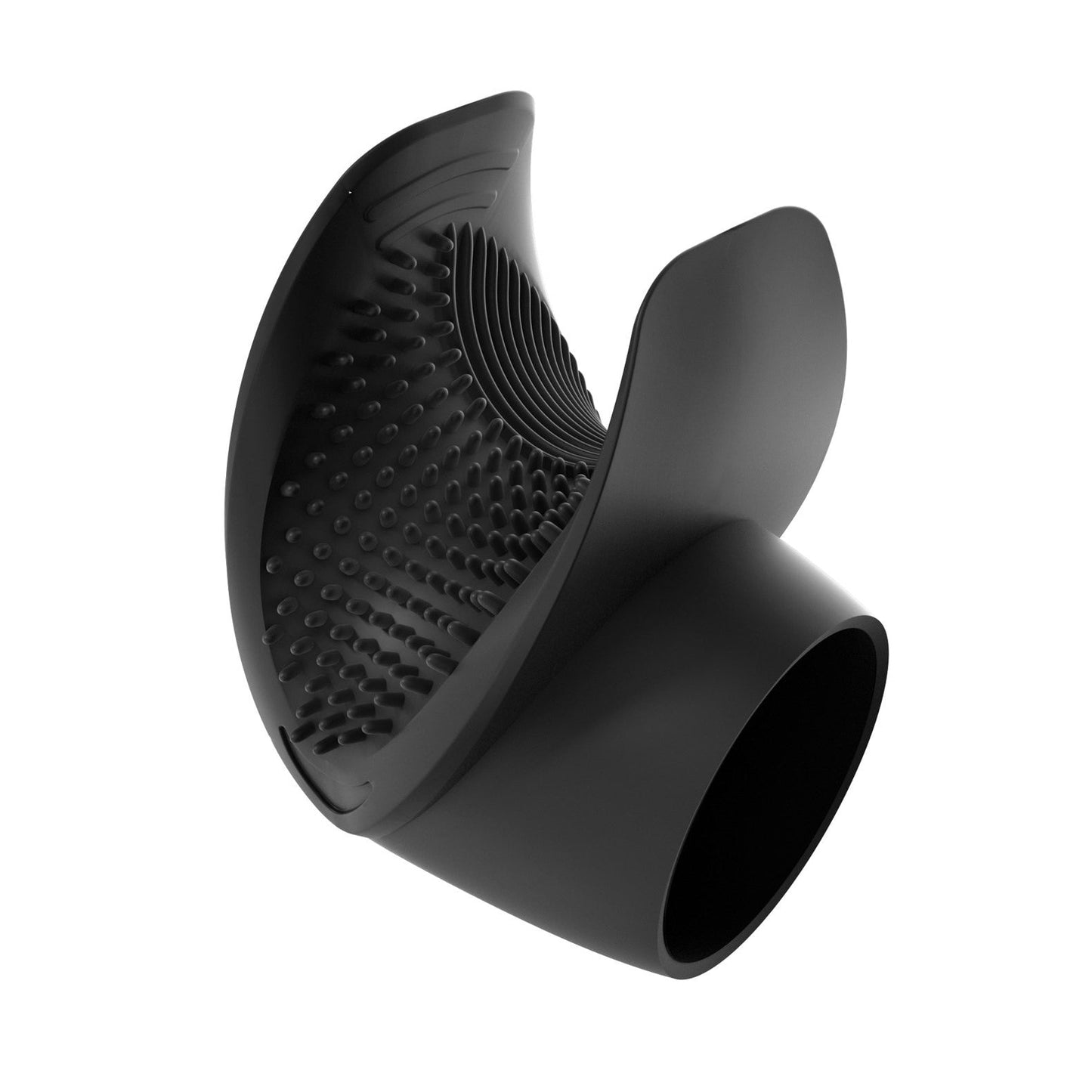 The Man Wand Xtreme from Adams Toy Box is a sleek black diffuser with a modern, curved design and textured surface, featuring multiple vibration modes for enhanced styling control.
