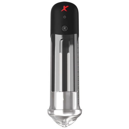 Experience precise cooking with the Pipedream Extreme Elite by Adams Toy Box, a modern immersion circulator. It features a sleek black top with power control, a red accent, measurement gauge, metallic lower half, and transparent section for perfect sous vide results.