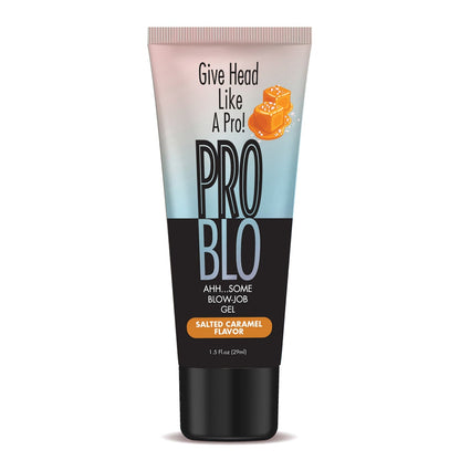 Experience an exhilarating oral sensation with Problo Oral Pleasure Gel in salted caramel. The 1.5 fl oz gradient silver-to-black tube with orange accents promises a warming effect, ensuring you Give Head Like A Pro! and enjoy AHH...SOME BLOW JOB GEL.