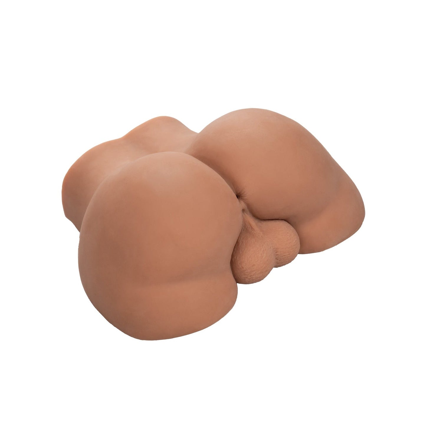 Introducing the Stroke It Bottom Banger from California Exotic Novelties, a silicone stress ball shaped like human buttocks. Crafted from Pure Skin® material for realism, it has a smooth texture and light skin tone, making it the perfect quirky desk toy for any workspace.