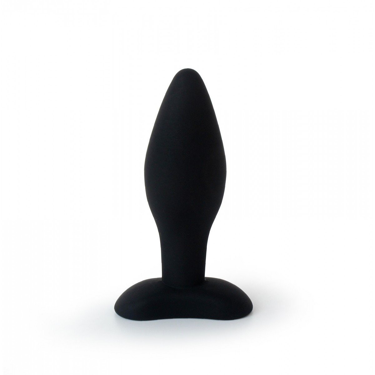 The Anal Fantasy Collection 100% Silicone Small Butt Plug by Pipedream, seen in black, is showcased on a white background with a smooth, tapered design and a flared base for safety, accompanied by a FREE 5 Piece Prep Kit.