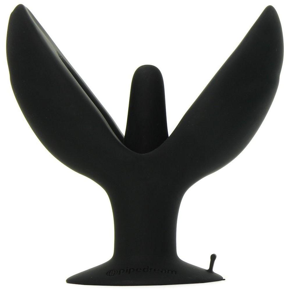Introducing the Anal Fantasy Collection Mega Insta Gaper by Adams Toy Box, an elite silicone toy with large curved petals and a central stem. It stands elegantly on a flat base, making it a stylish addition to any collection.