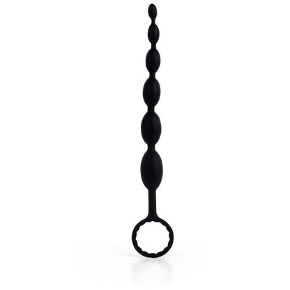 The Pipedream Anal Fantasy First Time Fun Anal Beads, designed for beginners, feature graduated round beads on a flexible silicone strand with a loop handle for easy grip, set against a plain white background.