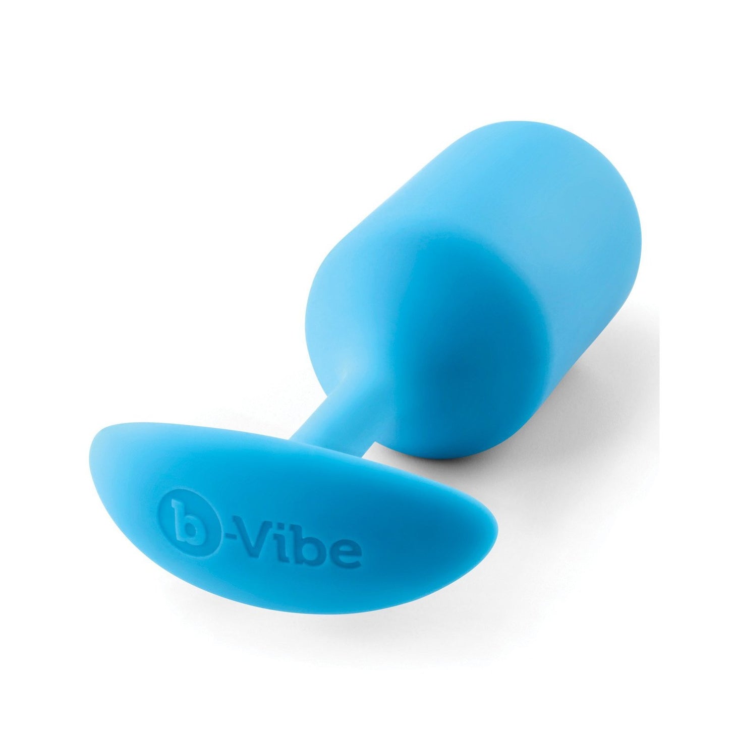 The b-Vibe Snug Plug 3 features a T-shaped base with the b-vibe name engraved, and it incorporates a body-safe, weighted design for enhanced comfort and pleasure.