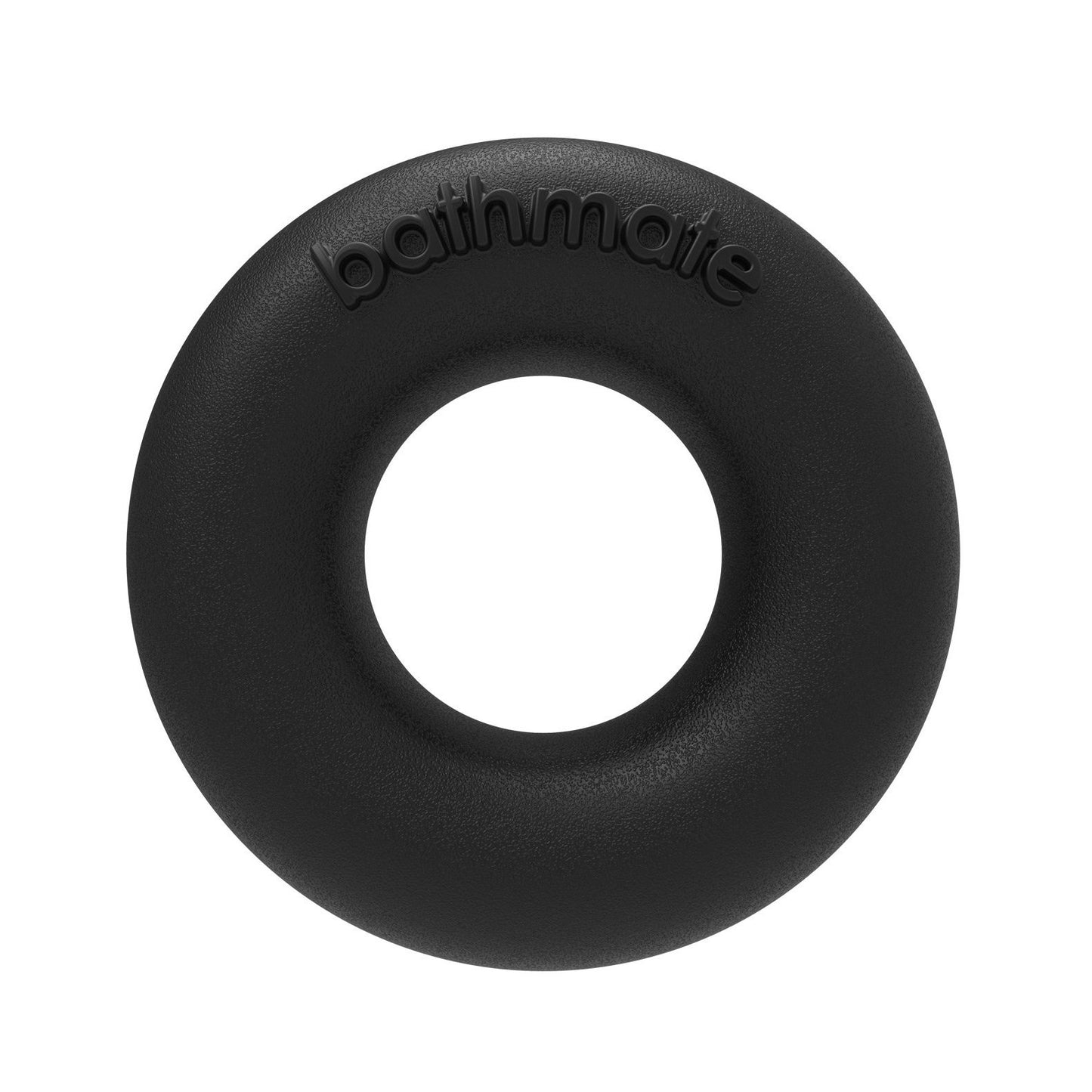 The Bathmate Barbarian Cock Ring by Adams Toy Box is a flexible, doughnut-shaped silicone ring designed for long-lasting erections, featuring bathmate elegantly embossed on its surface.