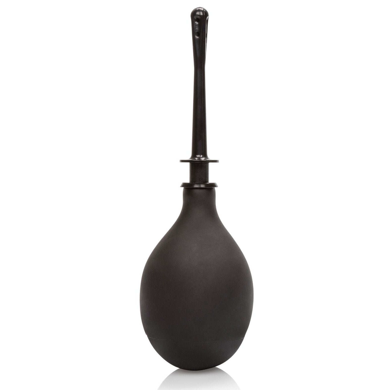 The COLT Mega Ass Cleanser by Adams Toy Box features a black douching bulb with a long nozzle, tapering to an applicator tip for optimal use and efficient capacity, shown upright against a white background.
