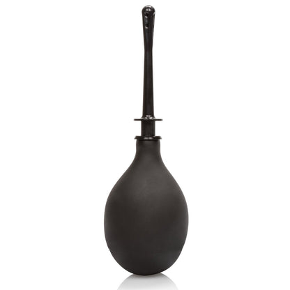 The COLT Mega Ass Cleanser by Adams Toy Box features a black douching bulb with a long nozzle, tapering to an applicator tip for optimal use and efficient capacity, shown upright against a white background.