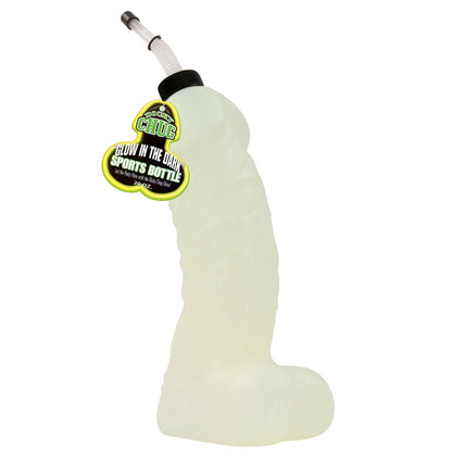 The Dicky Chug Big Sports Bottle is a glow-in-the-dark, oversized boot-shaped bottle with a flexible straw and 20-ounce capacity, ideal as a quirky gag gift for those who love to stand out.
