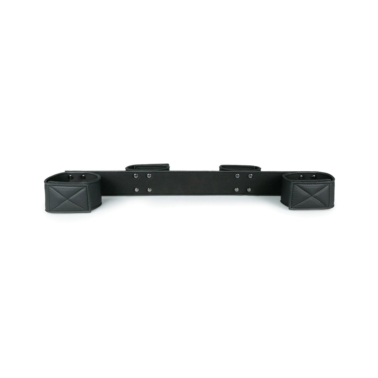 The Easy Toys Wrist & Ankle Bondage Bar offers a bold black design with reinforced stitching and durable metal hardware. Reminiscent of BDSM elements, this sleek accessory adds an edgy touch, suitable for various styles and secure attachment.