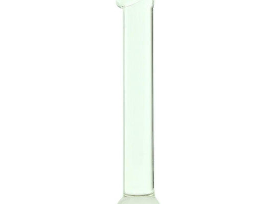 The Glas 7 Realistic Head Glass Dildo by Gläs highlights the artistry of hand-blown glass with its smooth, cylindrical shape and rounded ends, ideal for elegant temperature play.