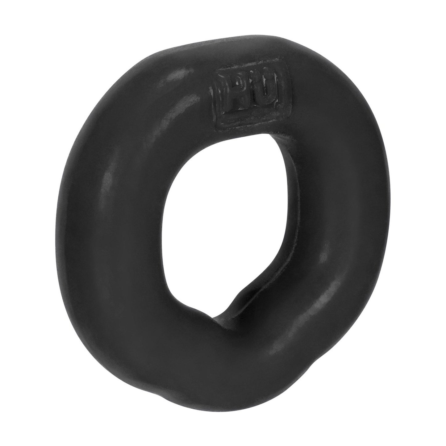 The Hunky Junk Fit Ergo C Ring is a solid black metal cock ring featuring 90 embossed on its surface. With a durable Fit Ergo design, this Hunky Junk product is displayed against a plain white background.