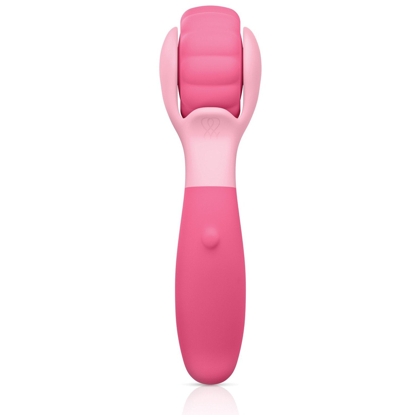 Introducing the Jimmyjane Evoke Sol-o, a pink massager from Jimmyjane. It features a vibrating, rotating head, textured design, and ergonomic handle. Made from high-quality silicone and waterproof for versatile use, its perfect for ultimate personal care and relaxation.