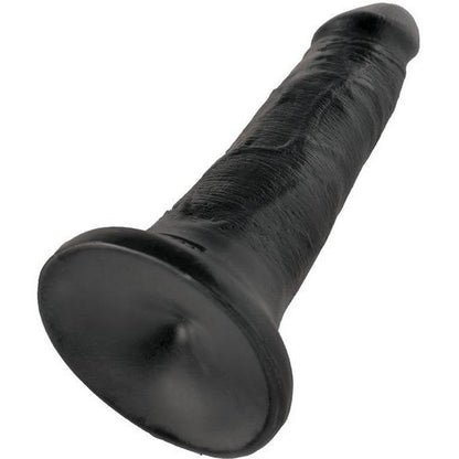 The Pipedream King Cock 5 features a realistic shaft and a round, flat suction cup base, viewed from an angle.