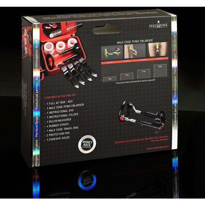The Male Edge Pro Penis Enlarger Kit by Male Edge presents a modern enlarging system. It uses advanced traction technology and includes images, graphs, an instructional DVD, measuring device, comfort pad, and other components for a complete experience.