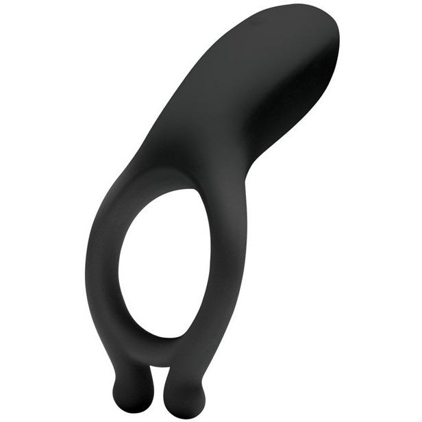 The Doc Johnson OptiMale Rechargeable Vibrating C Ring is a sleek, black silicone device with an elongated shape and flexible loop for comfort. It has rounded ends for extra stimulation and features a rechargeable battery for endless enjoyment.