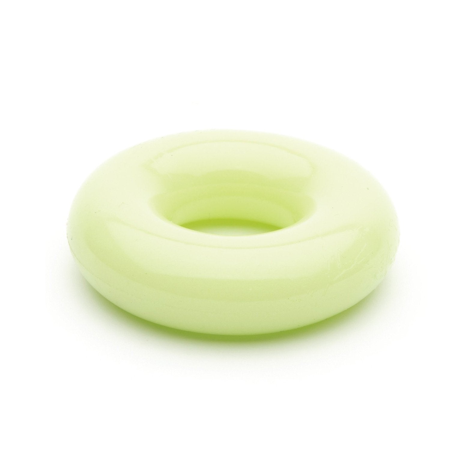 The Sport Fucker Chubby Cockring, by Sport Fucker, is a smooth, glossy light green torus resembling a donut, made from TPR material and set against a plain white background.