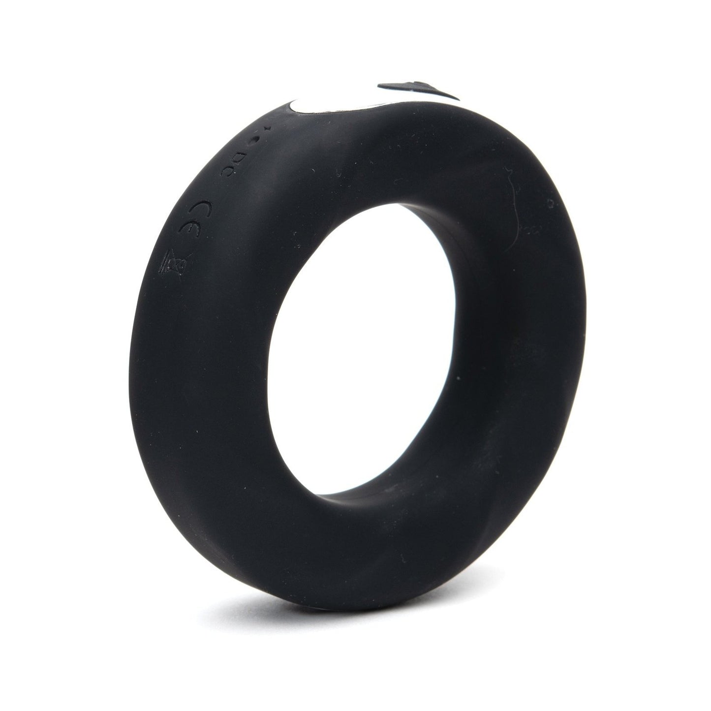 The Sport Fucker Motovibe Rev Cockring, in sleek black, crafted from medical-grade silicone with a smooth surface and a discreet side button, is likely a wearable electronic device. This USB rechargeable accessory by Sport Fucker is elegantly displayed against a plain white background.